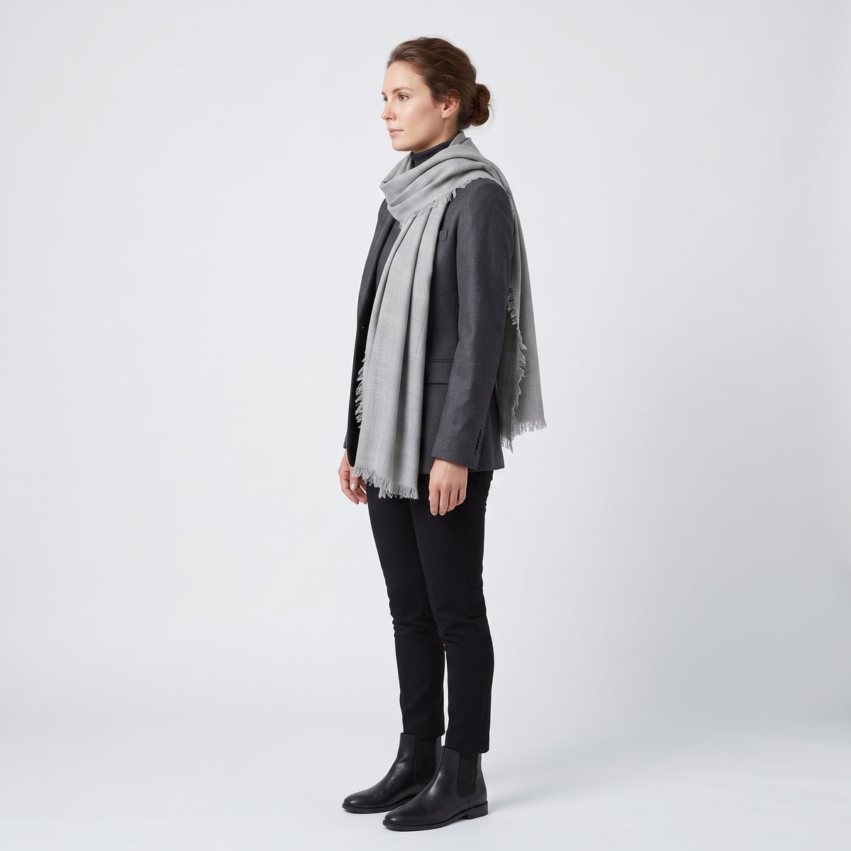 Fringed Linen Blend Scarf