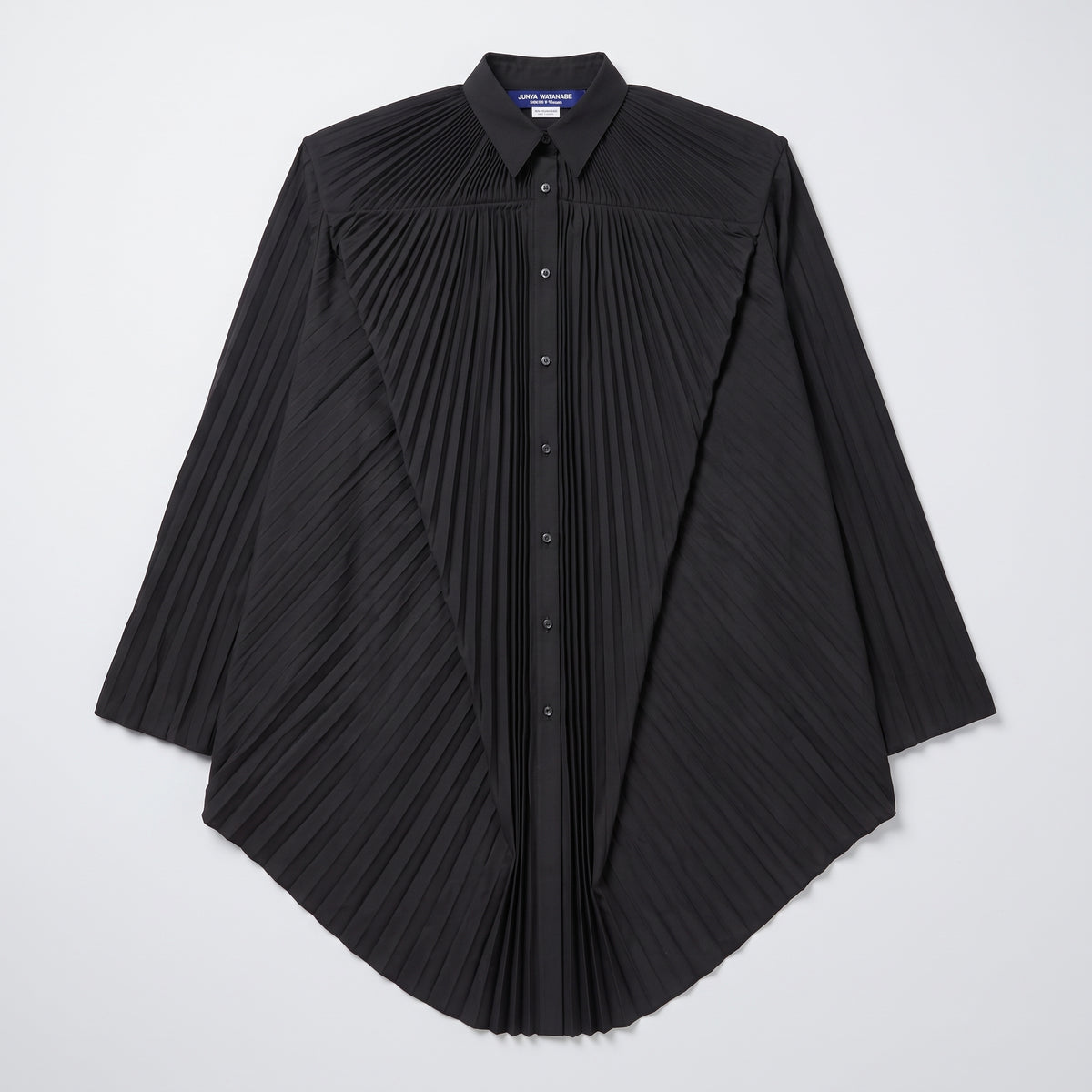 JUNYA WATANABE Pleated Cape Shirt Dress