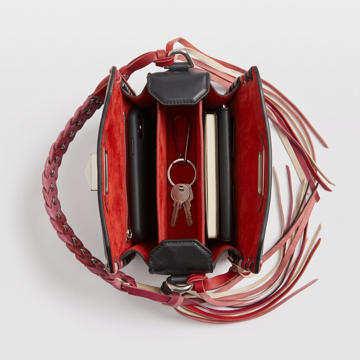 ALEXANDER MCQUEEN Whipstitch Leather Fringe Box Bag - view 4