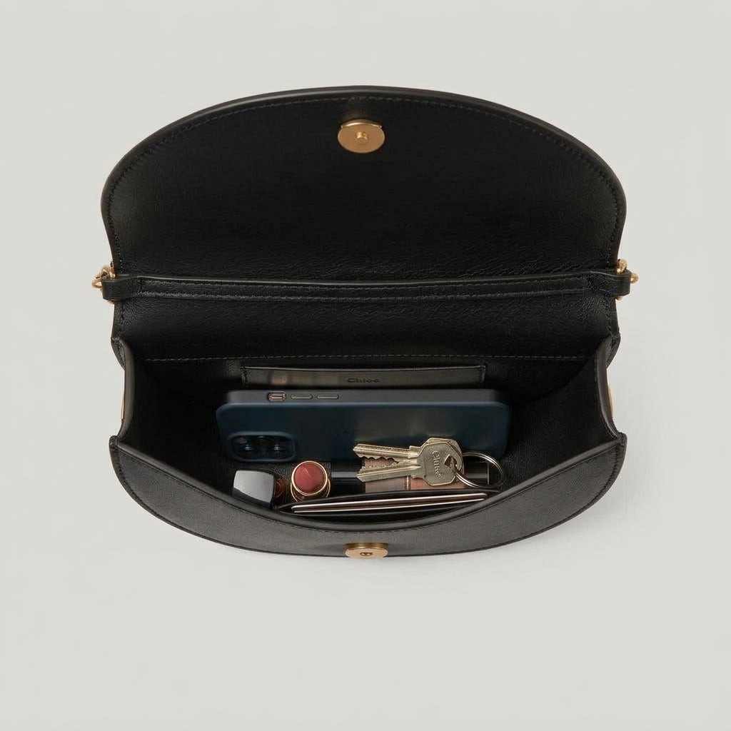 Mini Leather Ring Handle Bag