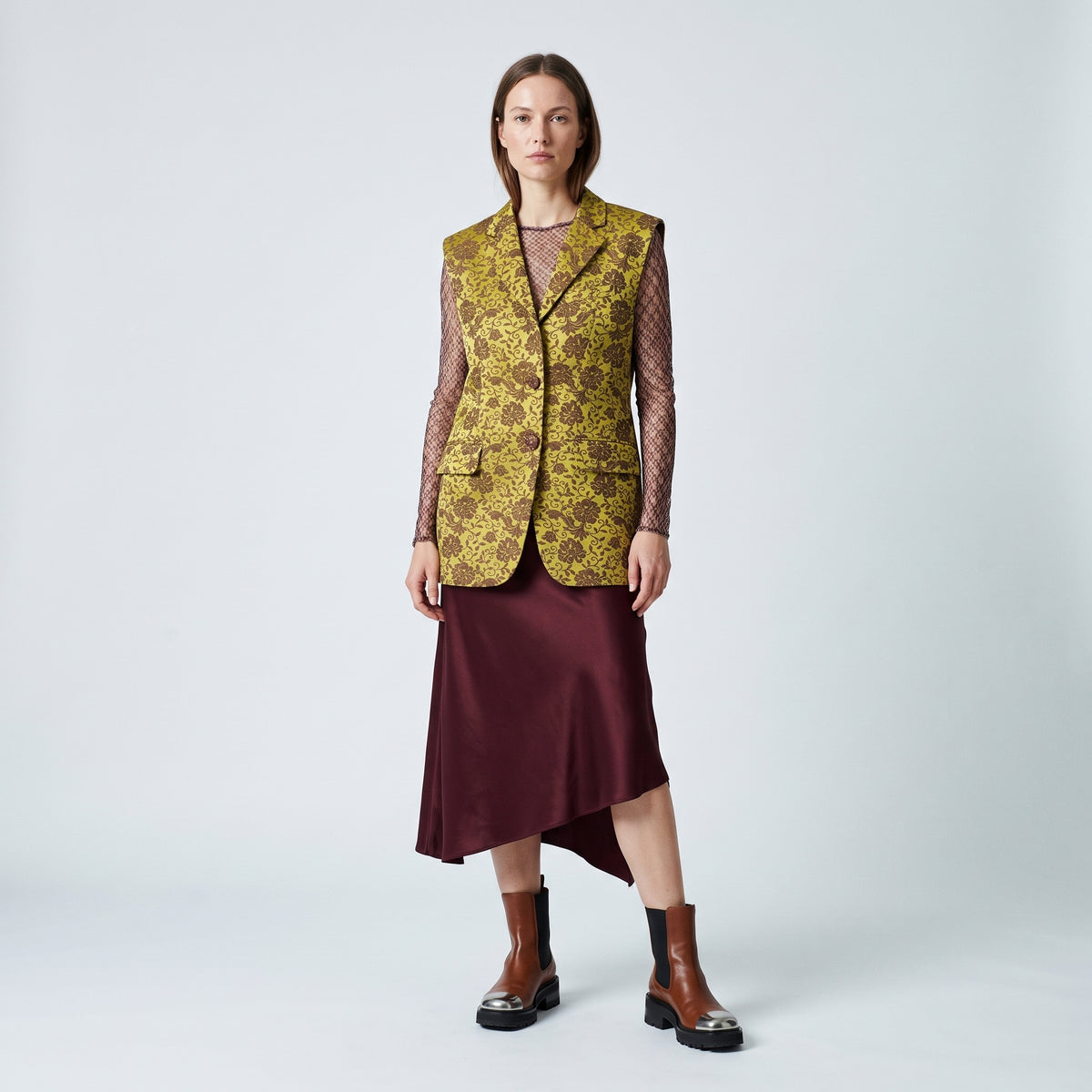 DRIES VAN NOTEN Floral Jacquard Tailored Vest - view 3