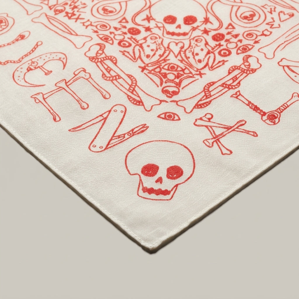 ALEXANDER MCQUEEN Skull Motif Printed Silk Scarf - view 5