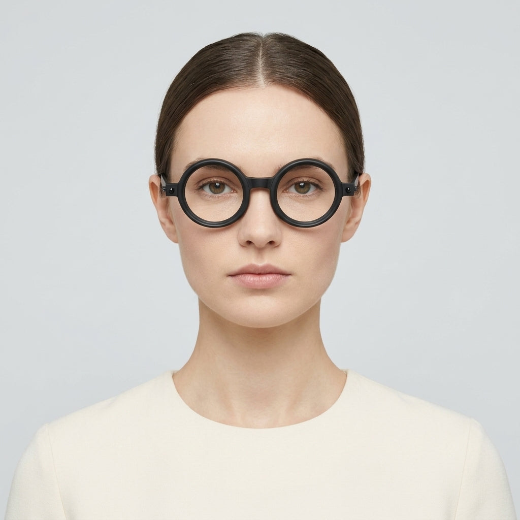 KUBORAUM Sculptural Matte Round Sunglasses - view 2
