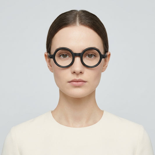KUBORAUM Sculptural Matte Round Sunglasses - view 2