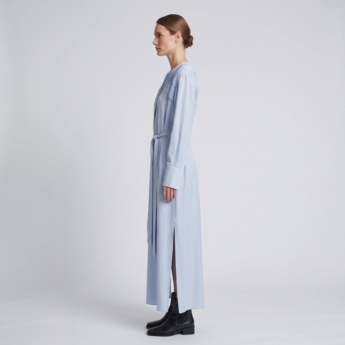 BY FANG Pleated Belted Midi Dress - view 4