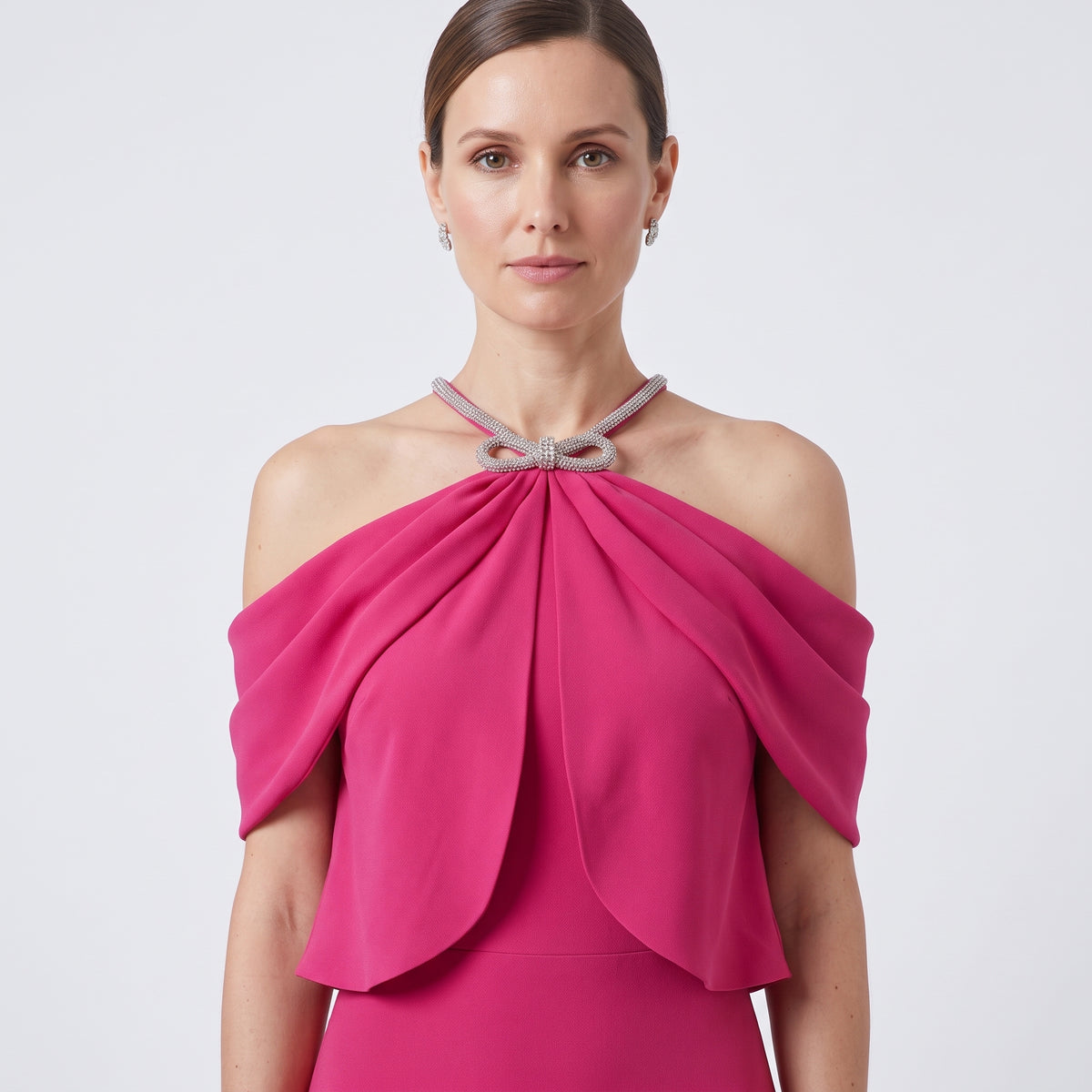 Fuchsia Halter Neck Gown