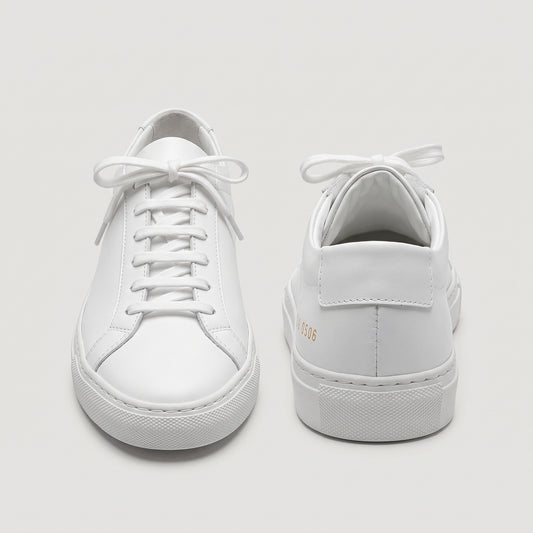 Minimalist White Leather Sneakers