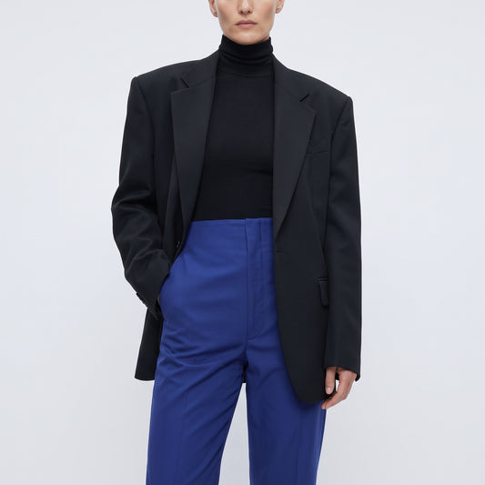 BALENCIAGA High-Waist Royal Blue Trousers - view 2