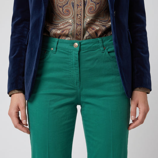 Vibrant Green Straight Leg Jeans