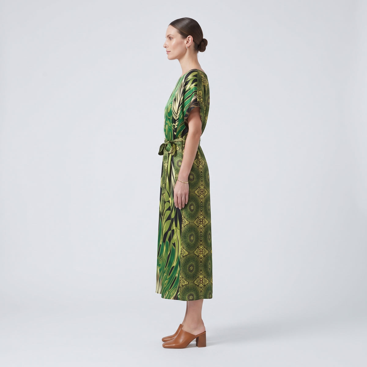 MAISON PASSAGE Jungle Print Belted Midi Dress - view 2