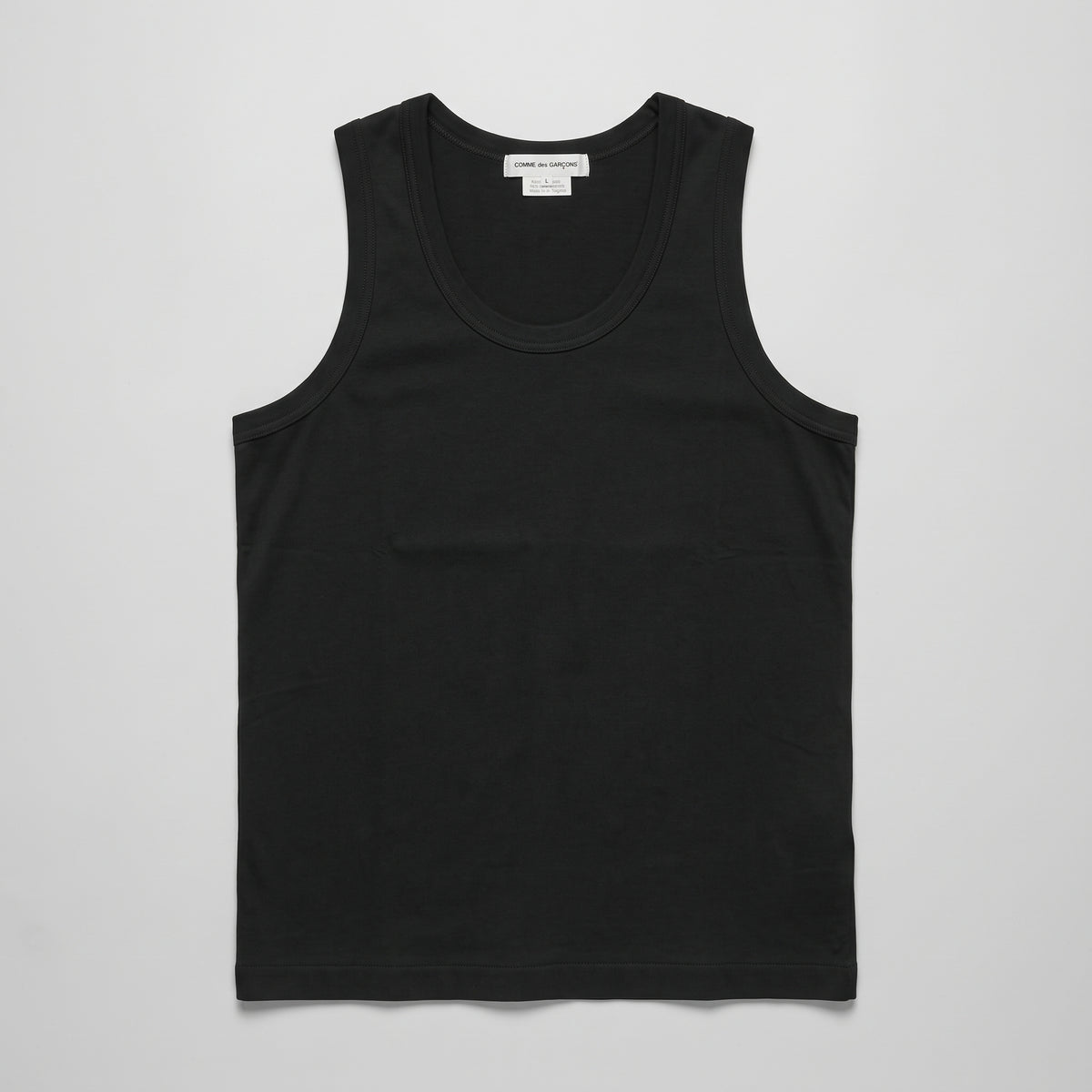 COMME DES GARCONS Classic Black Cotton Tank Top