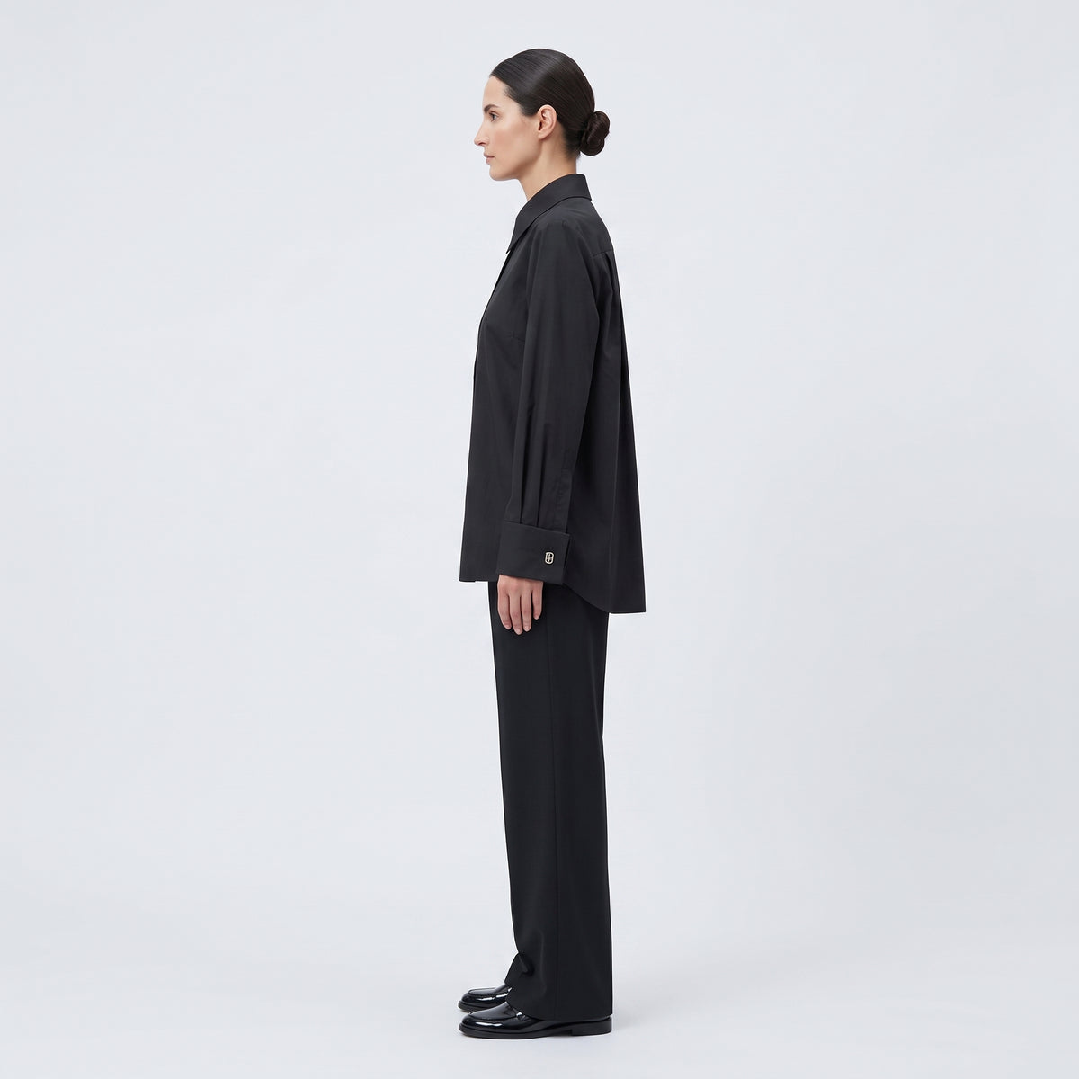 ALBERTA FERRETTI Classic Black Poplin Shirt - view 4