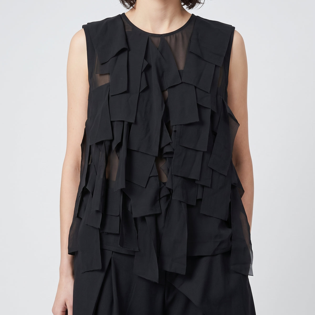 CDG CDG Sleeveless Layered Ribbon Top - view 2