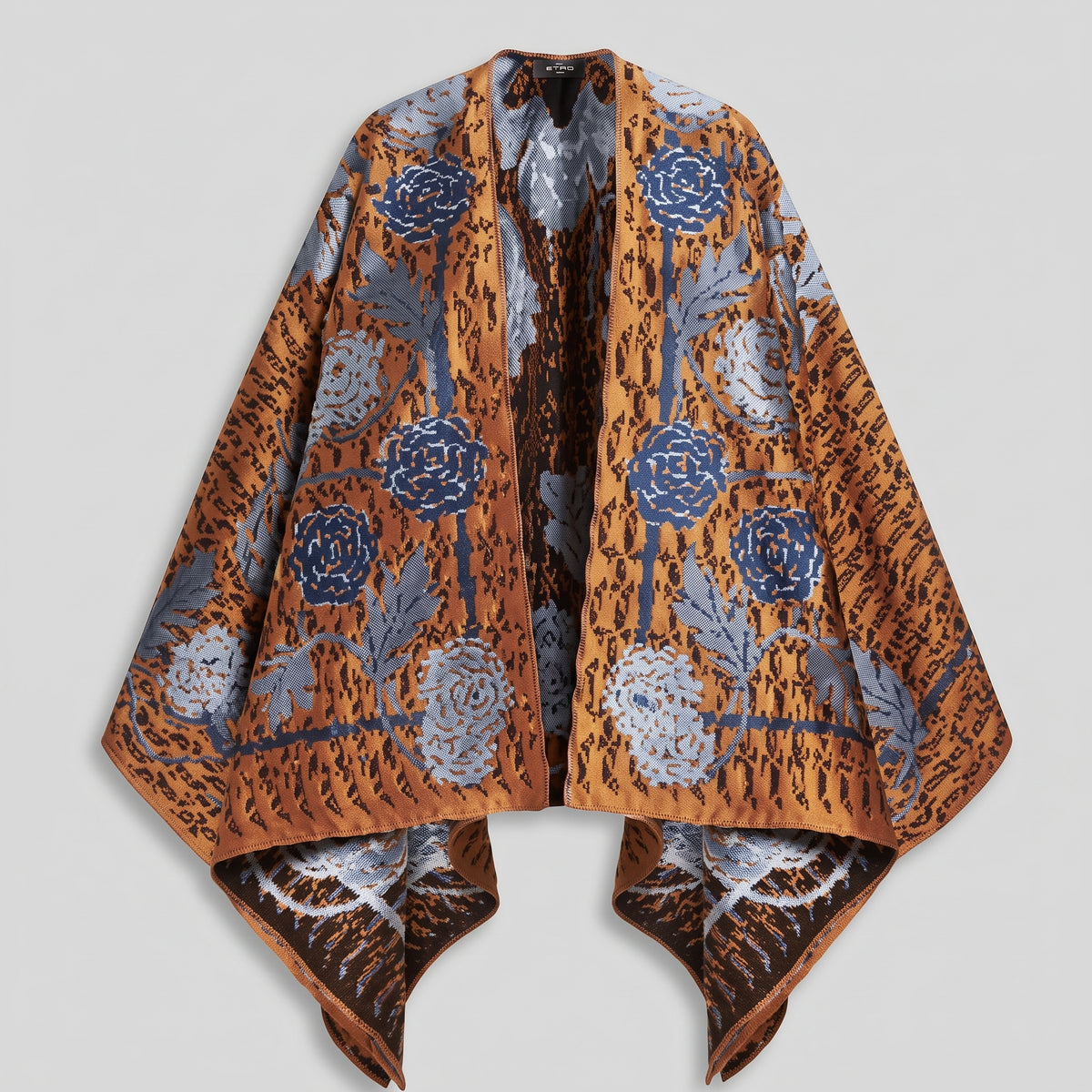 ETRO Floral Jacquard Knit Cape