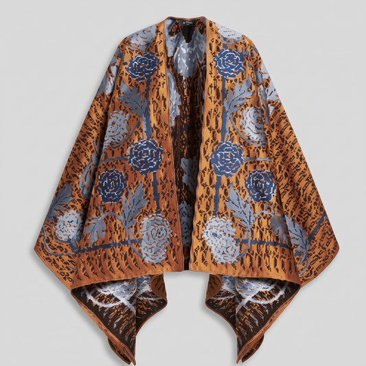 ETRO Floral Jacquard Knit Cape