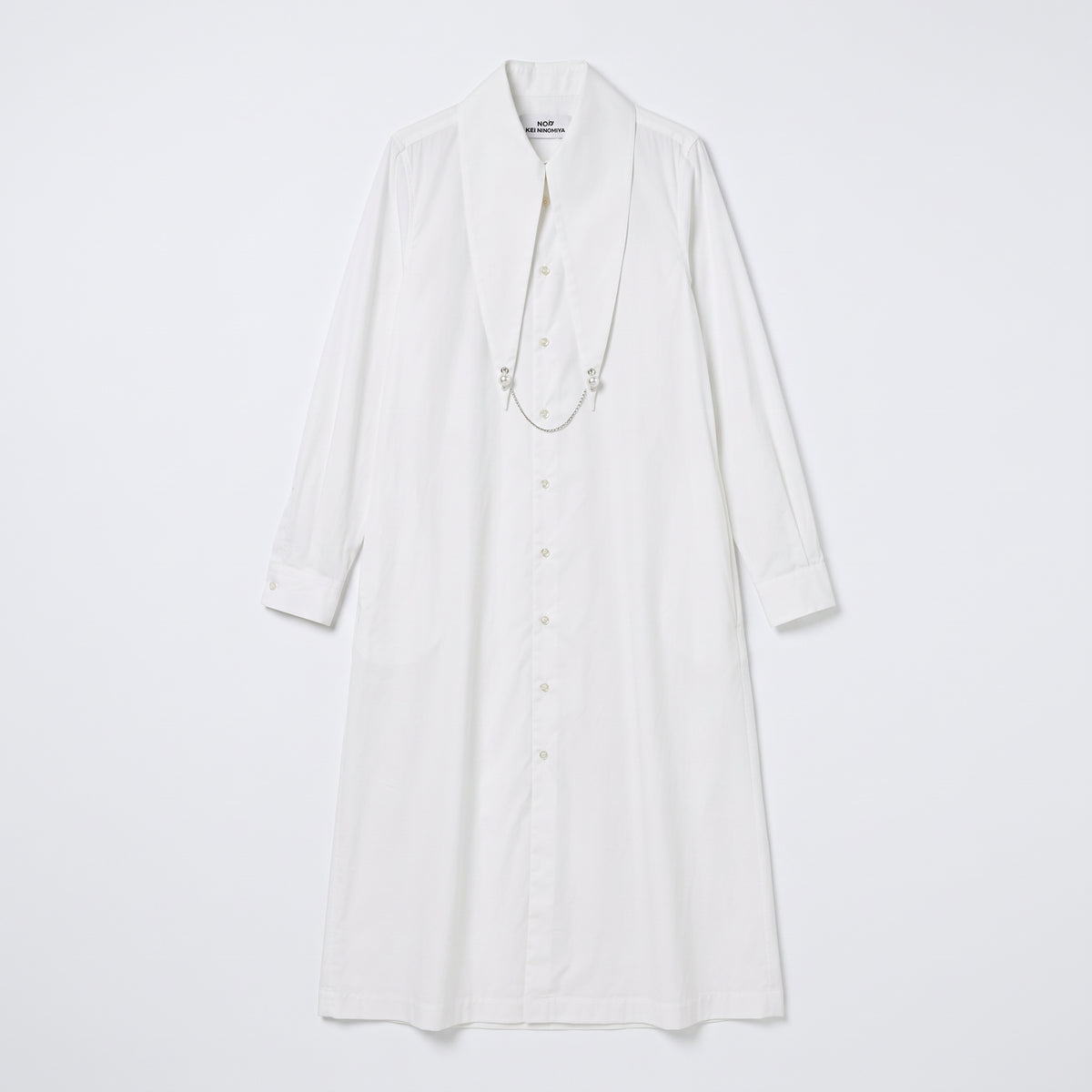 NOIR KEI NINOMIYA White Collar Chain Shirt Dress