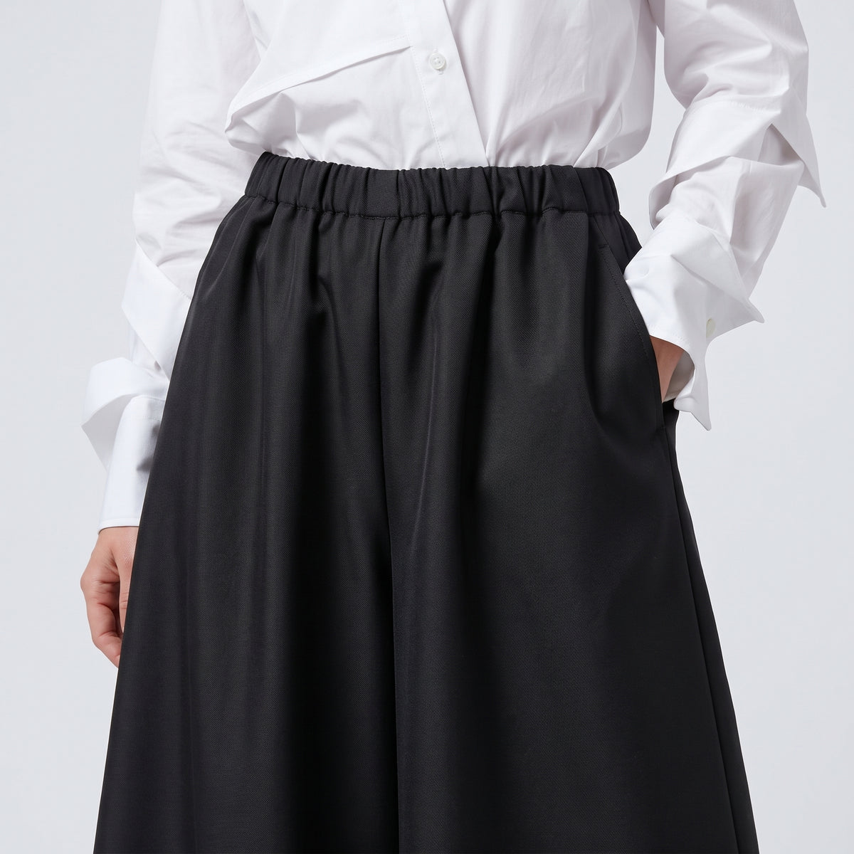 CDG CDG Cropped Wide Leg Trousers - view 2
