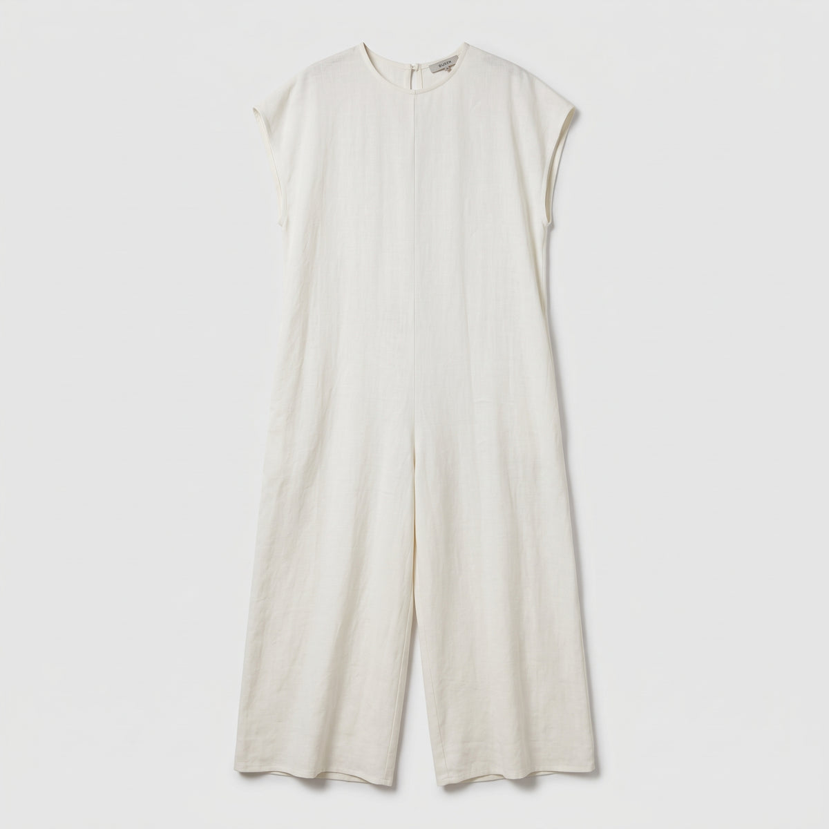 Minimalist White Linen Jumpsuit