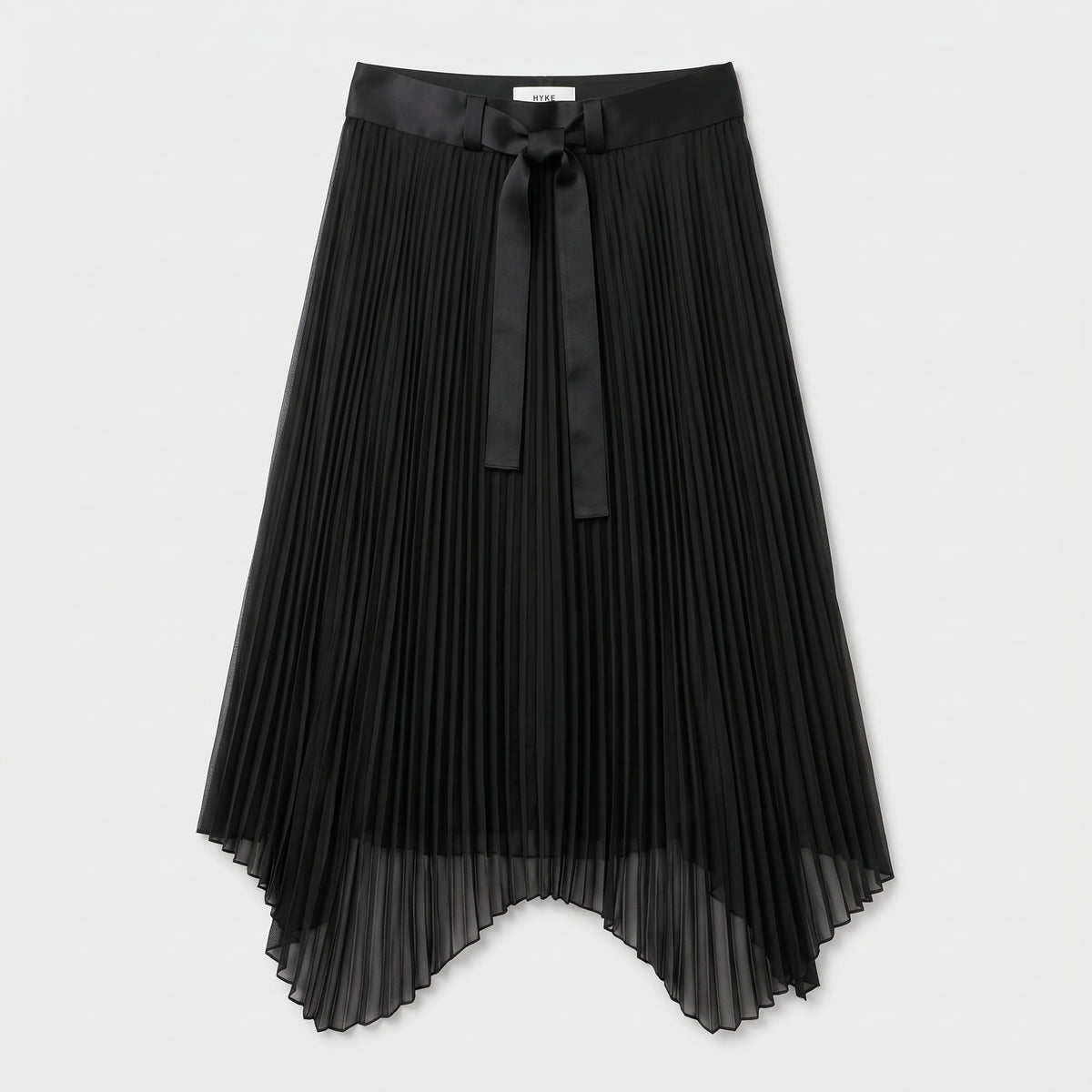 Asymmetric Pleated Midi Skirt