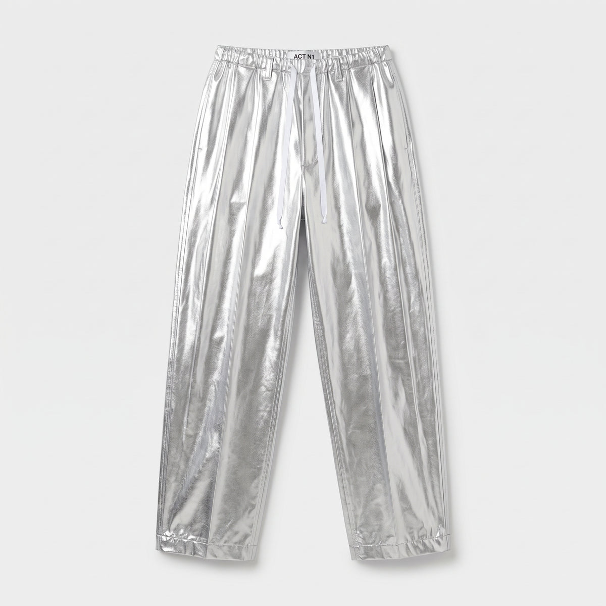 ACT N1 Metallic Silver Drawstring Trousers