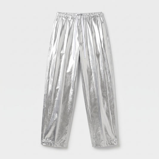 ACT N1 Metallic Silver Drawstring Trousers