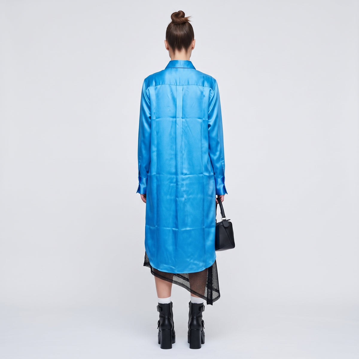 COMME DES GARCONS Vibrant Blue Satin Shirt - view 5