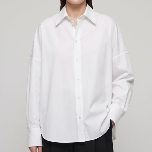 Oversized Cotton Button-Down Shirt