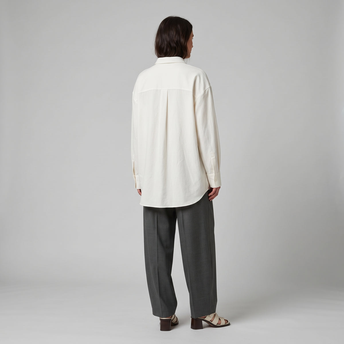 CALCATERRA Chevron Lace Detail Cotton Shirt - view 5