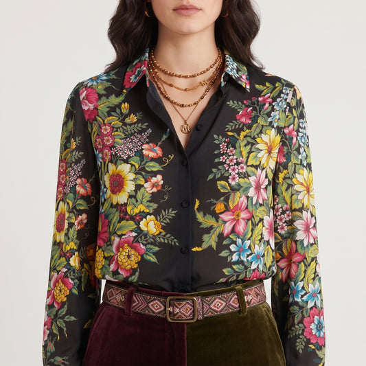 ETRO Vibrant Floral Button-Down Shirt - view 2