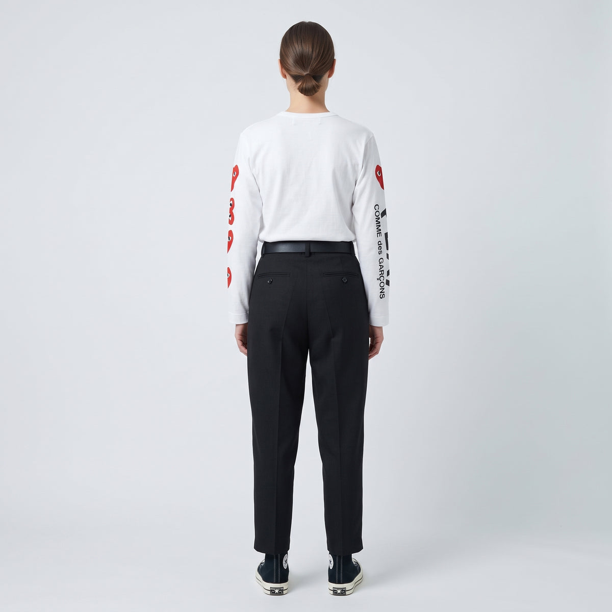 CDG PLAY Heart Graphic Long Sleeve T-Shirt - view 5