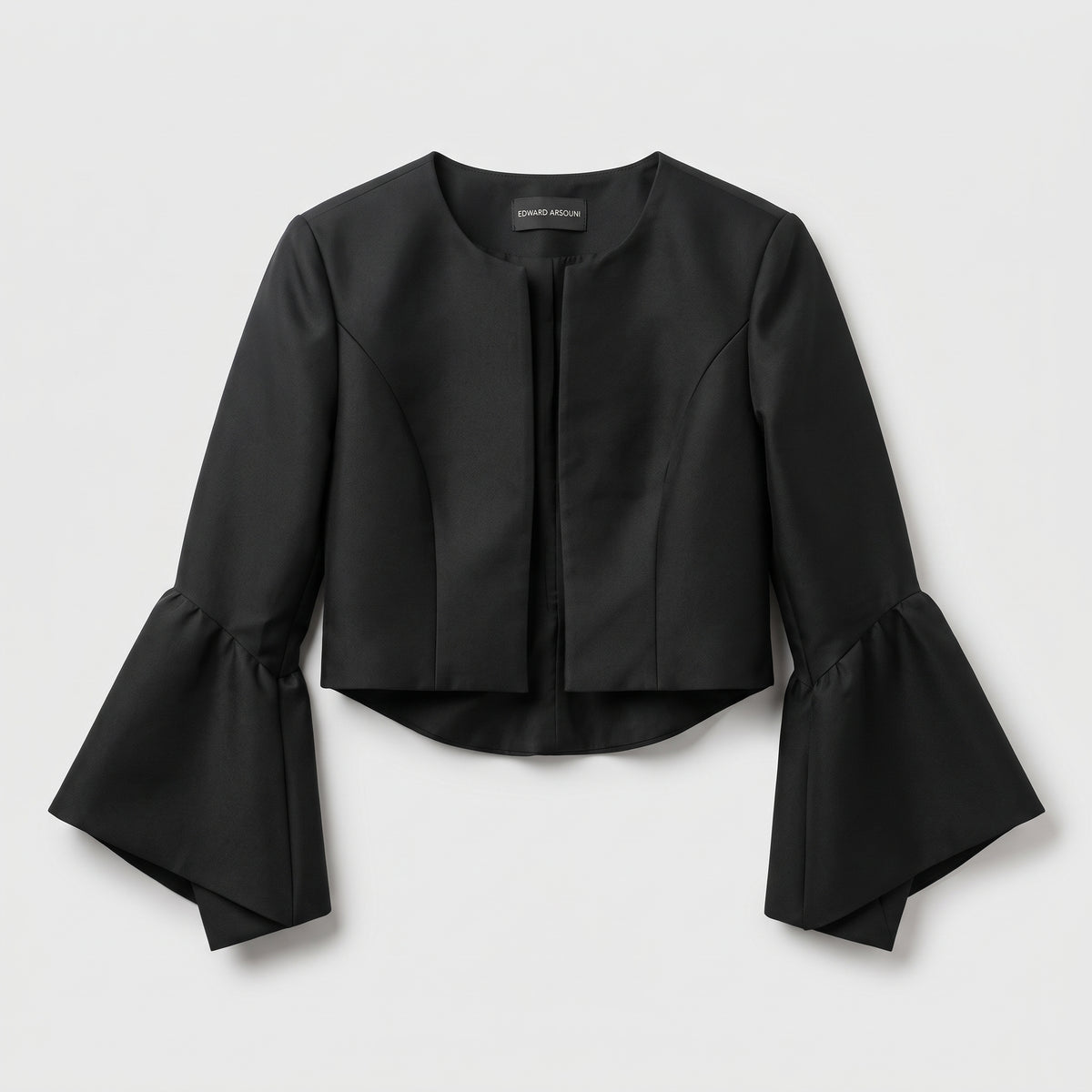 EDWARD ARSOUNI Elegant Bell Sleeve Cropped Bolero
