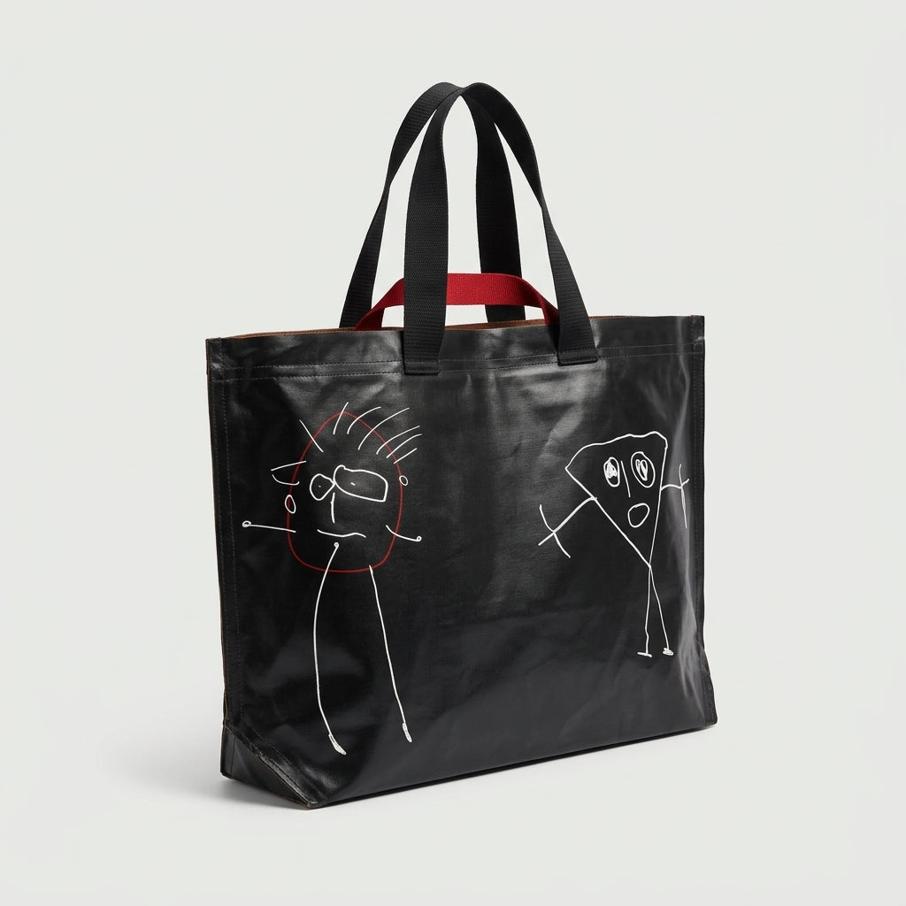 PLAN C Large Printed Shopper Bag - view 2