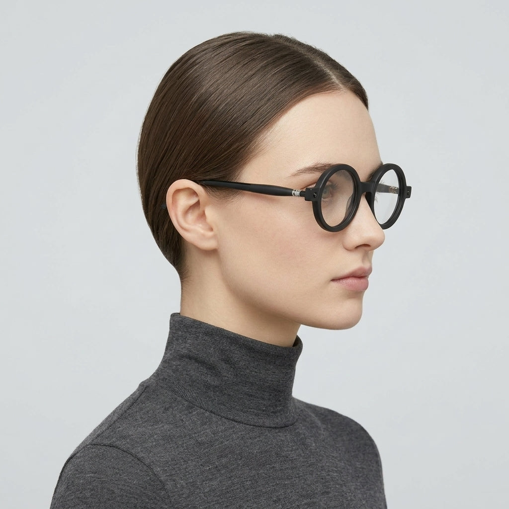 KUBORAUM Sculptural Matte Round Sunglasses - view 4