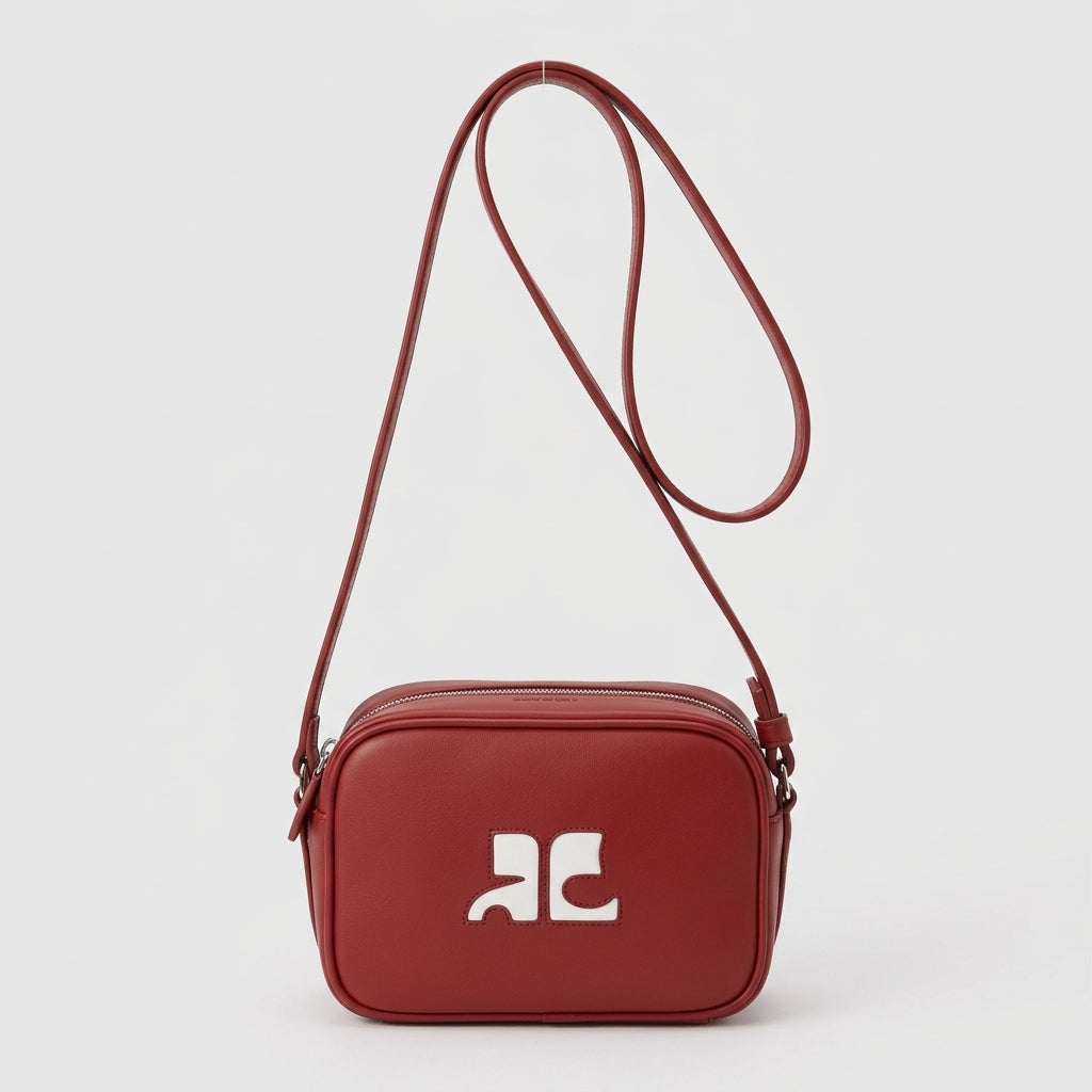 Burgundy Leather Crossbody Bag