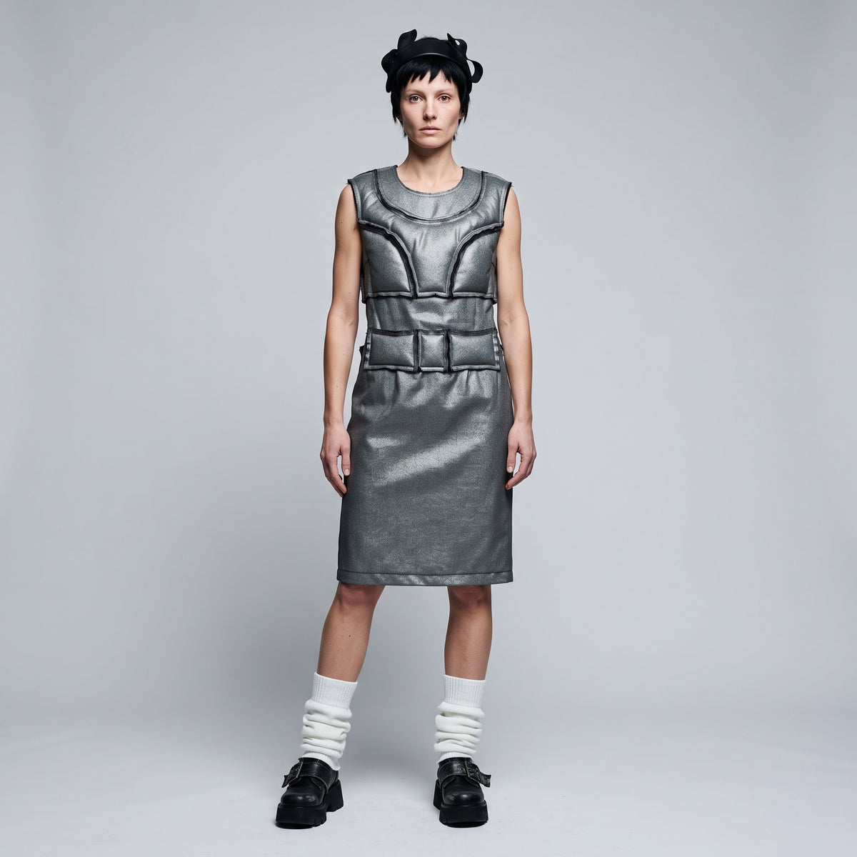 COMME DES GARCONS Avant-Garde Metallic Padded Dress - view 3