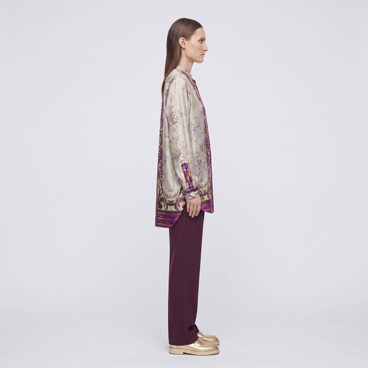 PIERRE LOUIS MASCIA Floral Print Mandarin Collar Shirt - view 4
