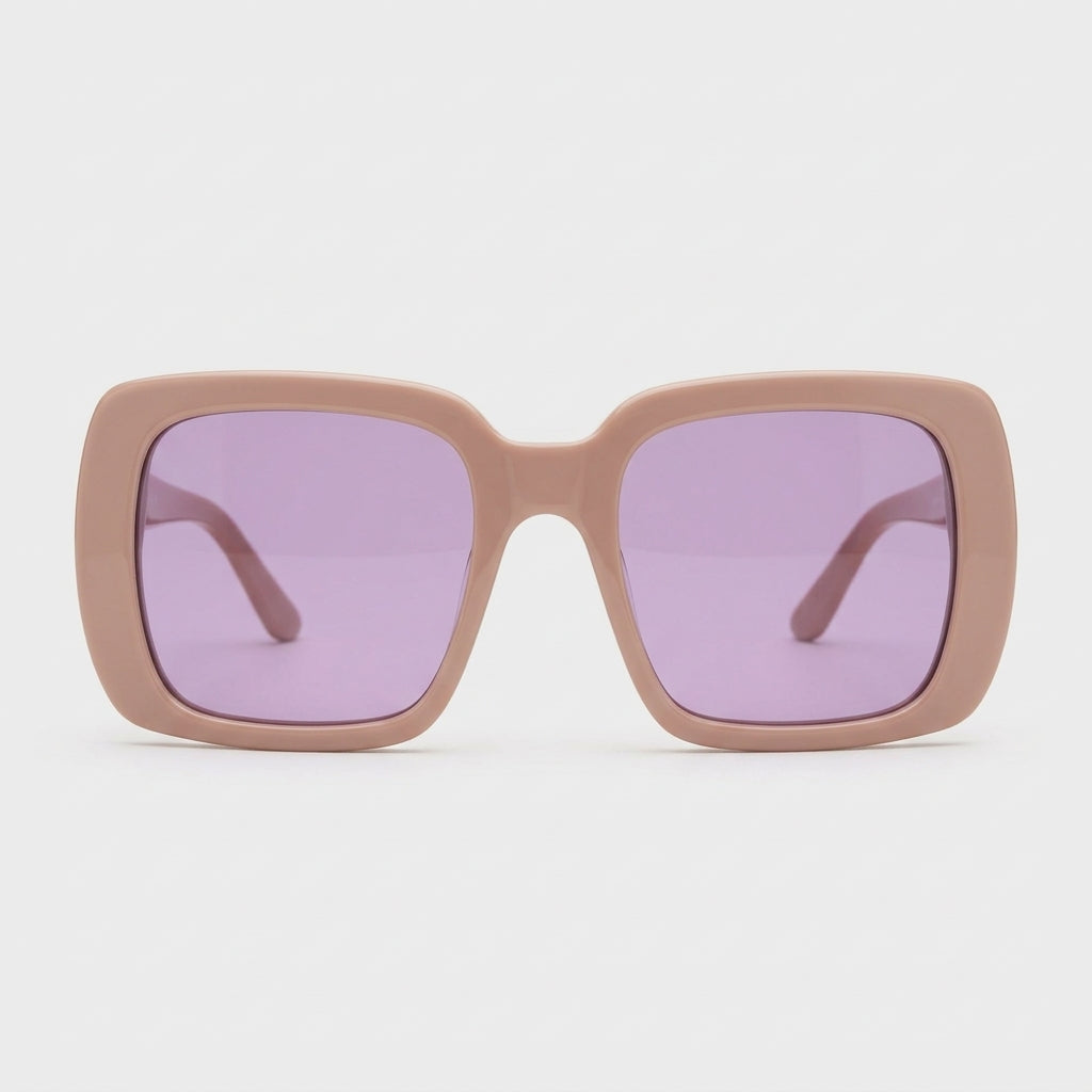 Retro Pink Square Sunglasses