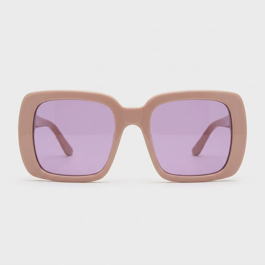 Retro Pink Square Sunglasses