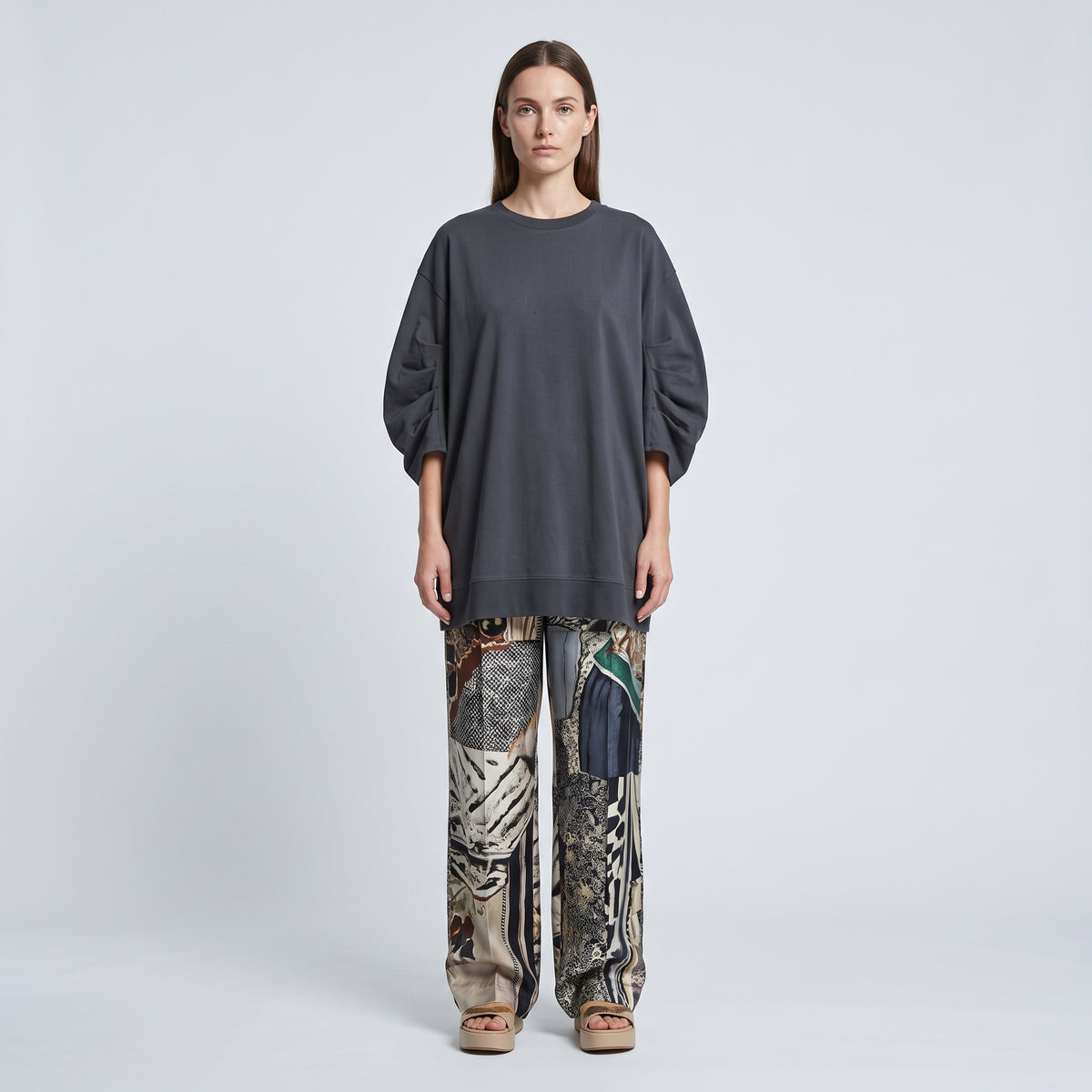 Ruched Half Sleeve T-Shirt