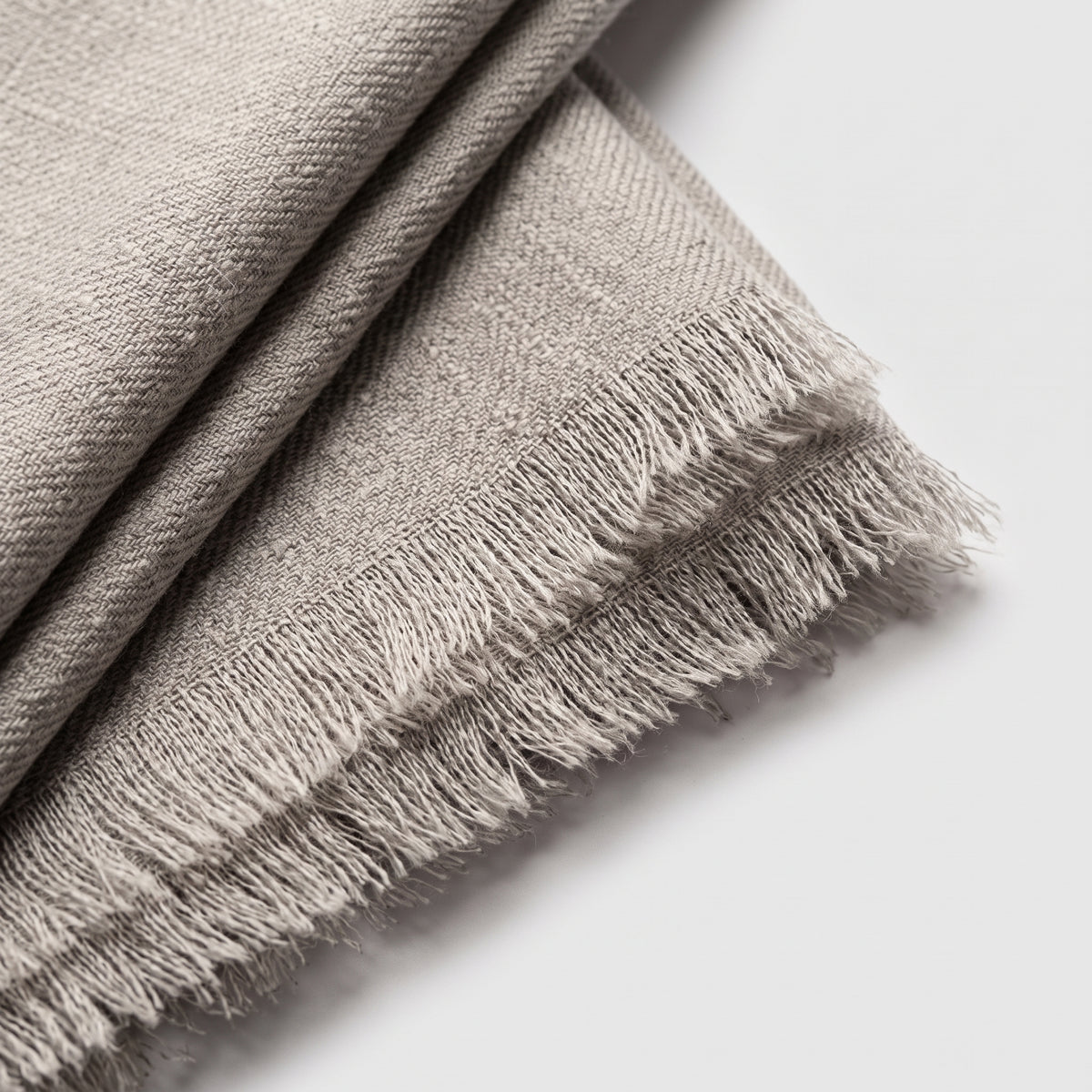 ASHTA Elegant Fringed Linen Scarf - view 6