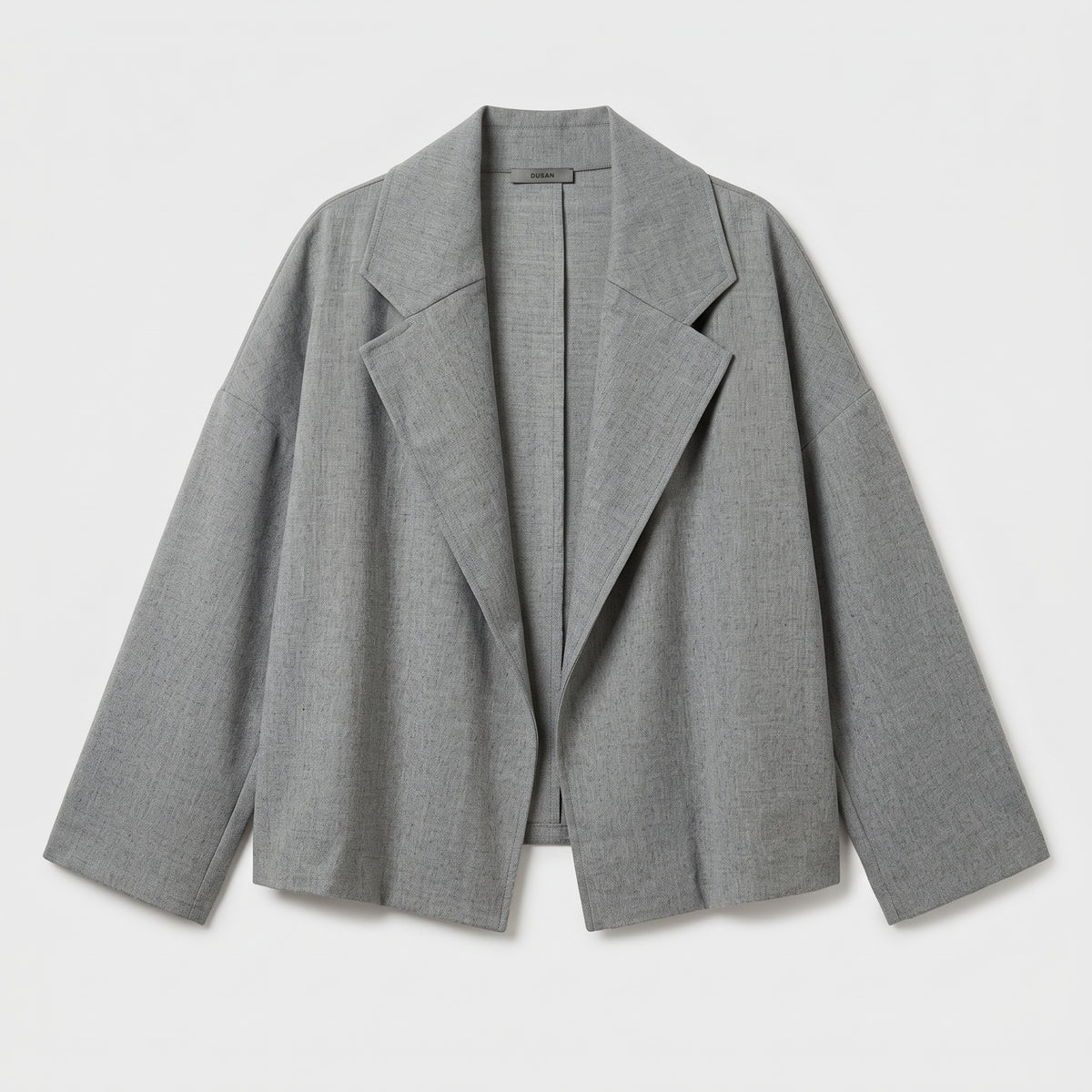 DUSAN Silver Grey Oversized Lapel Jacket