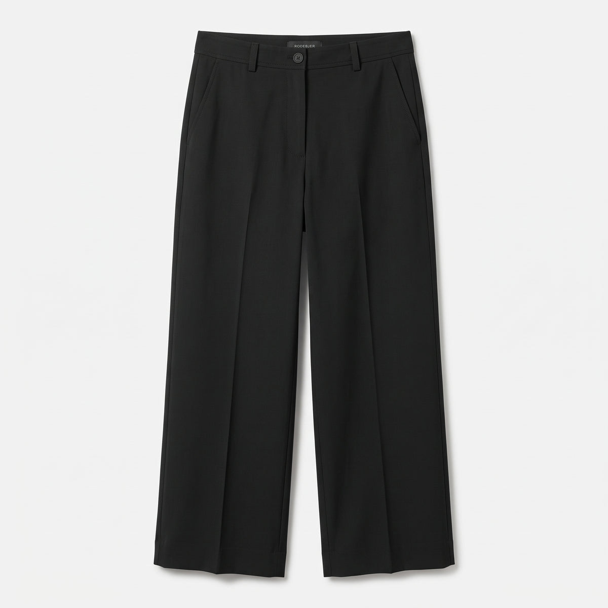 RODEBJER Tailored Wide Leg Black Trousers