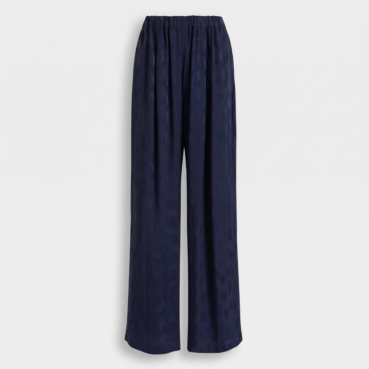 Relaxed Wide Leg Navy Trousers