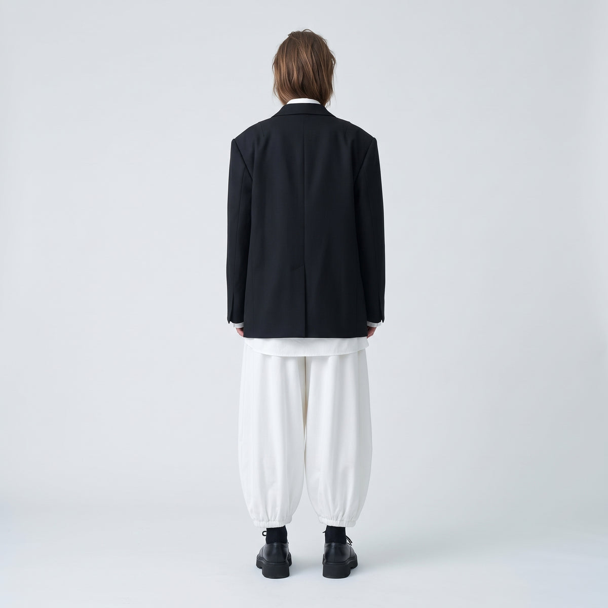 White Elasticated Balloon Sweatpants