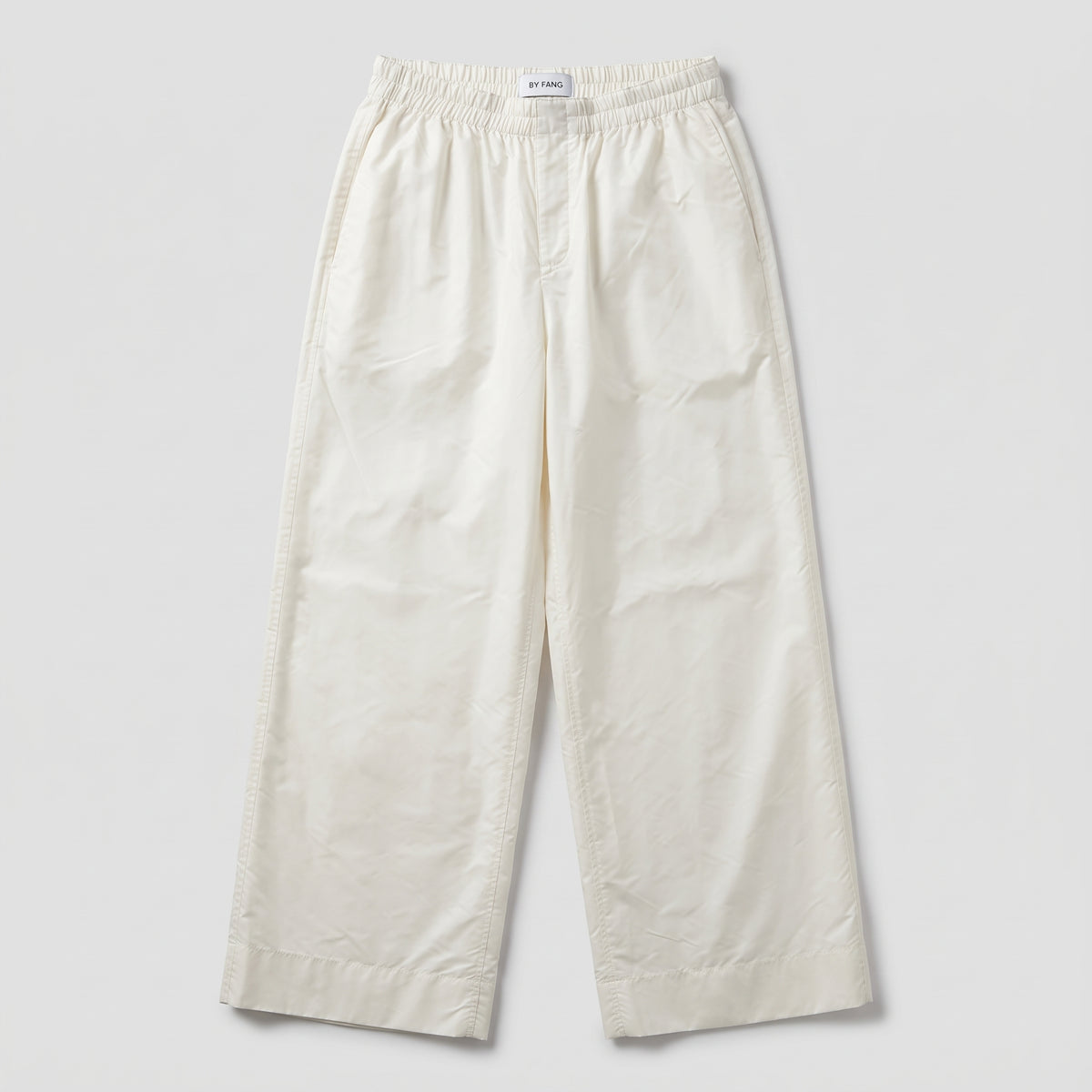 Minimalist Wide-Leg White Trousers