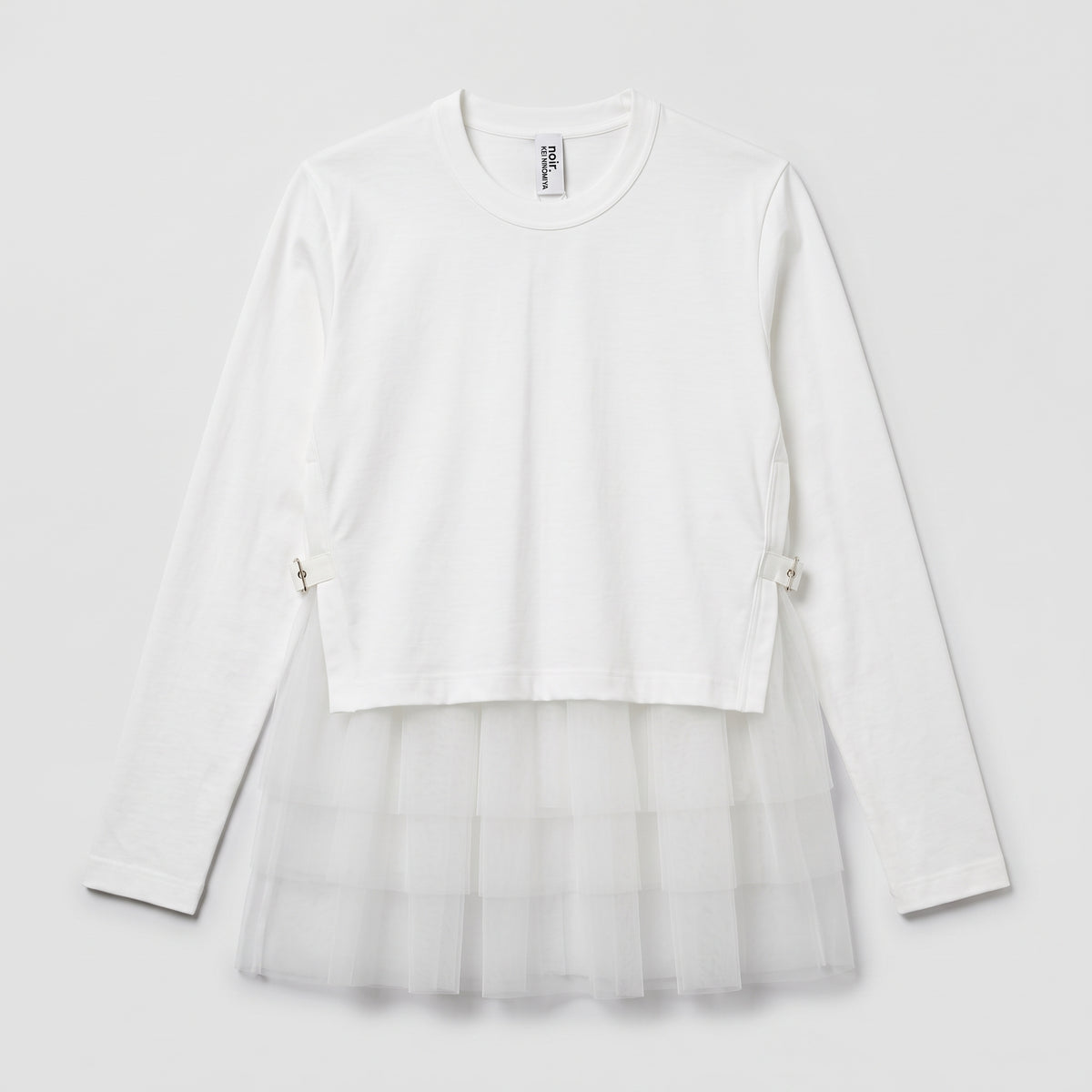Layered Tulle Long Sleeve Top
