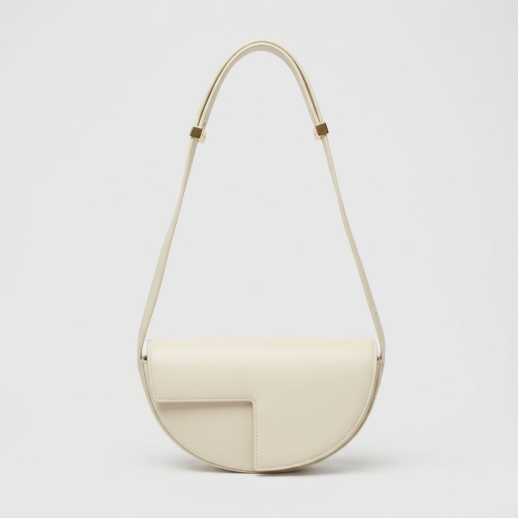 Mini Leather Crescent Shoulder Bag