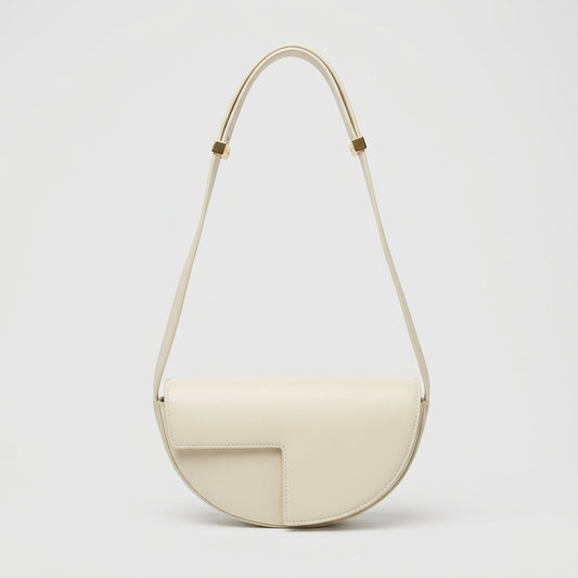PATOU Mini Leather Crescent Shoulder Bag