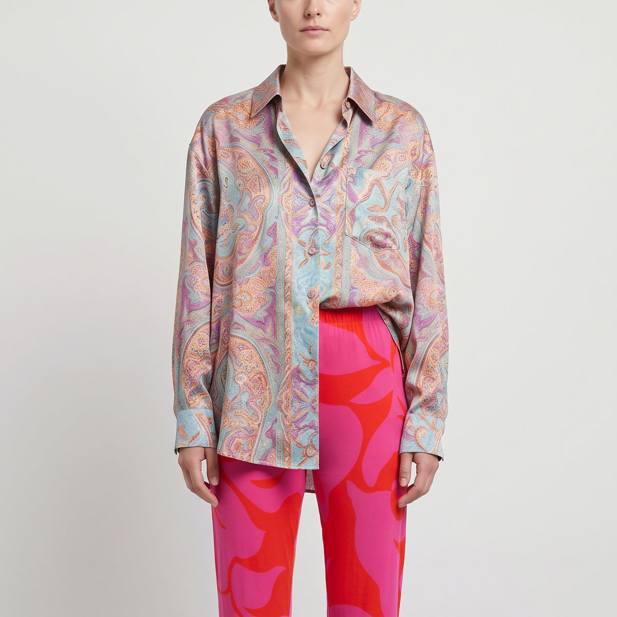 Vibrant Floral Stretch Trousers