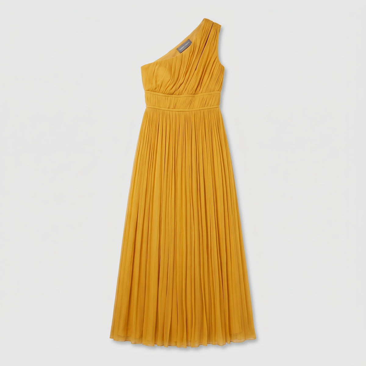ALBERTA FERRETTI One-Shoulder Pleated Chiffon Dress